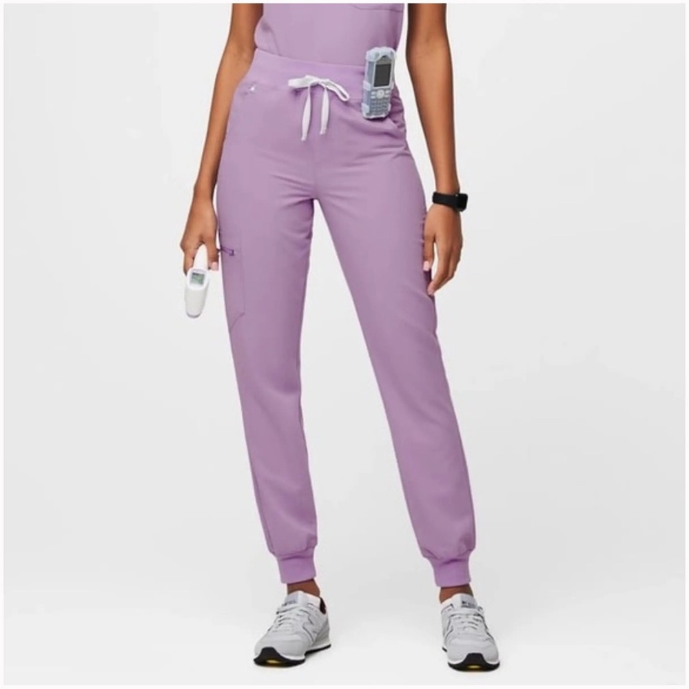 EUC Figs Joggers Scrubs Lavender Dew Pants High Waisted Zamora Sz XS Sold Out